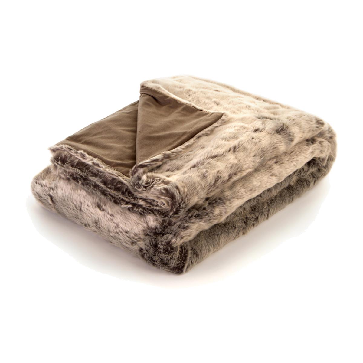 Luxury Faux Fur Throw - Mink – image 1