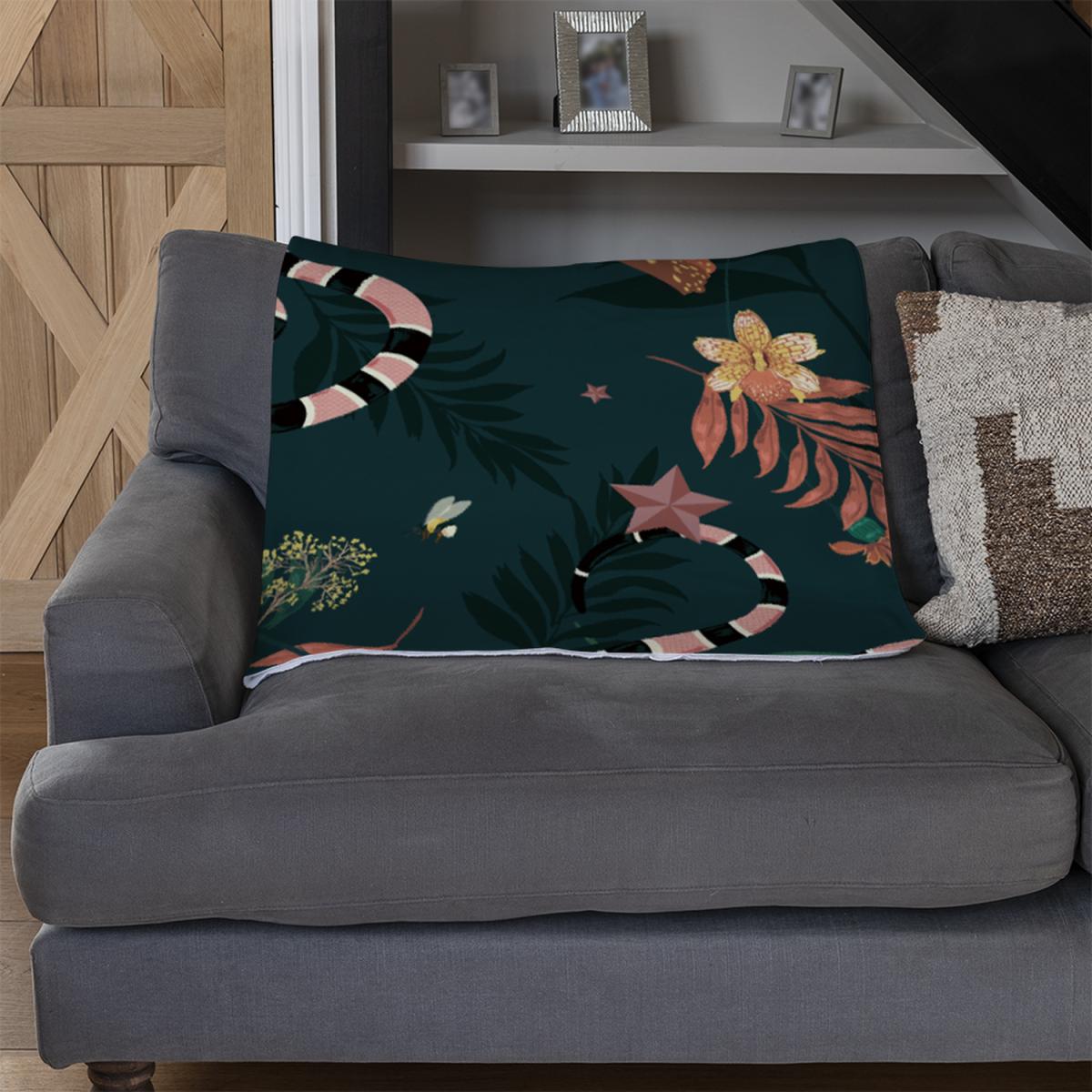 Beautiful Dark Forest Blanket - Blue – image 3