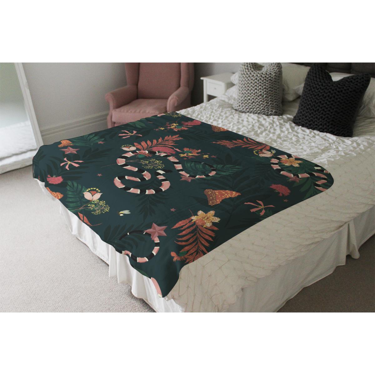 Beautiful Dark Forest Blanket - Blue – image 4