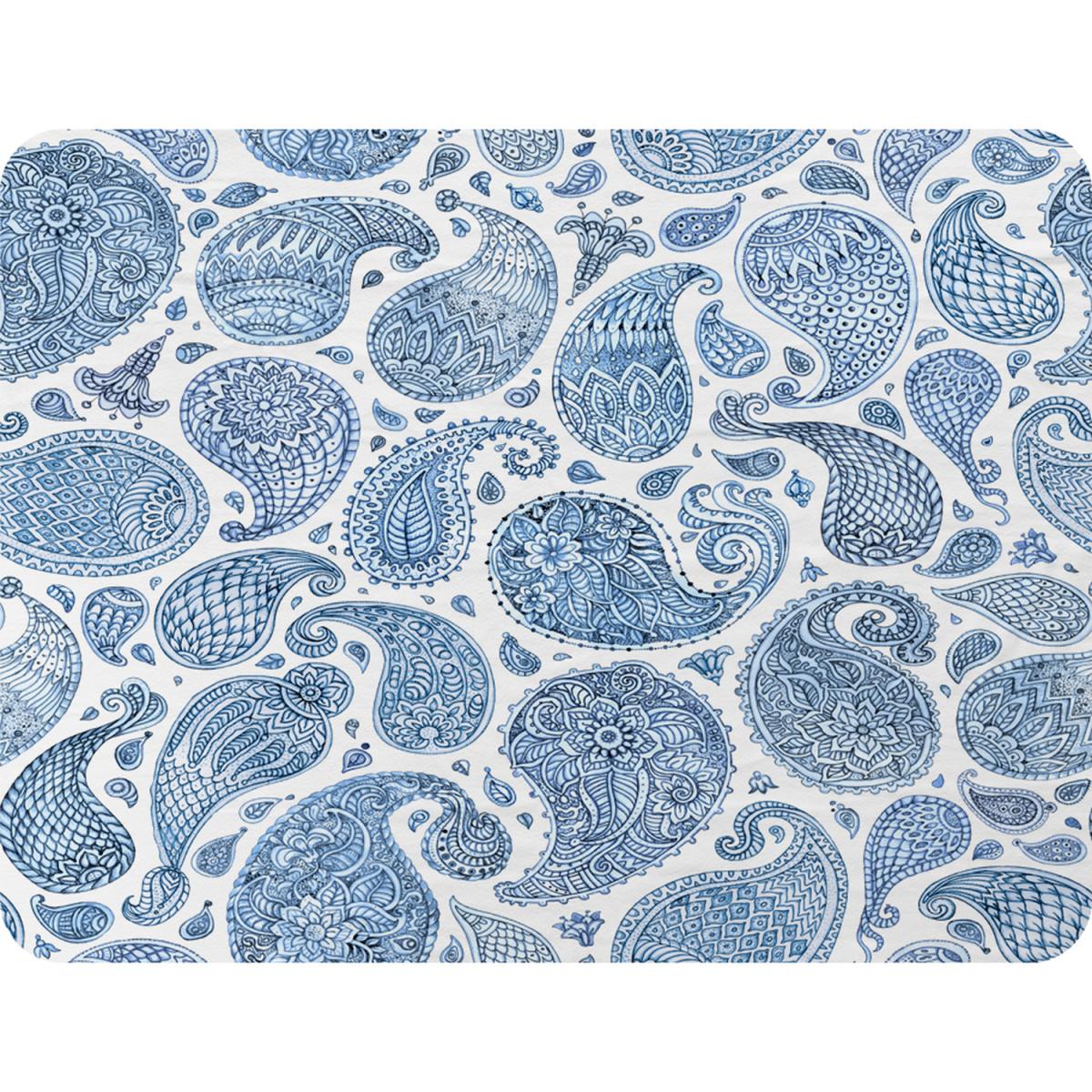 Blue And White Bo Ho World Blanket - Blue – image 2