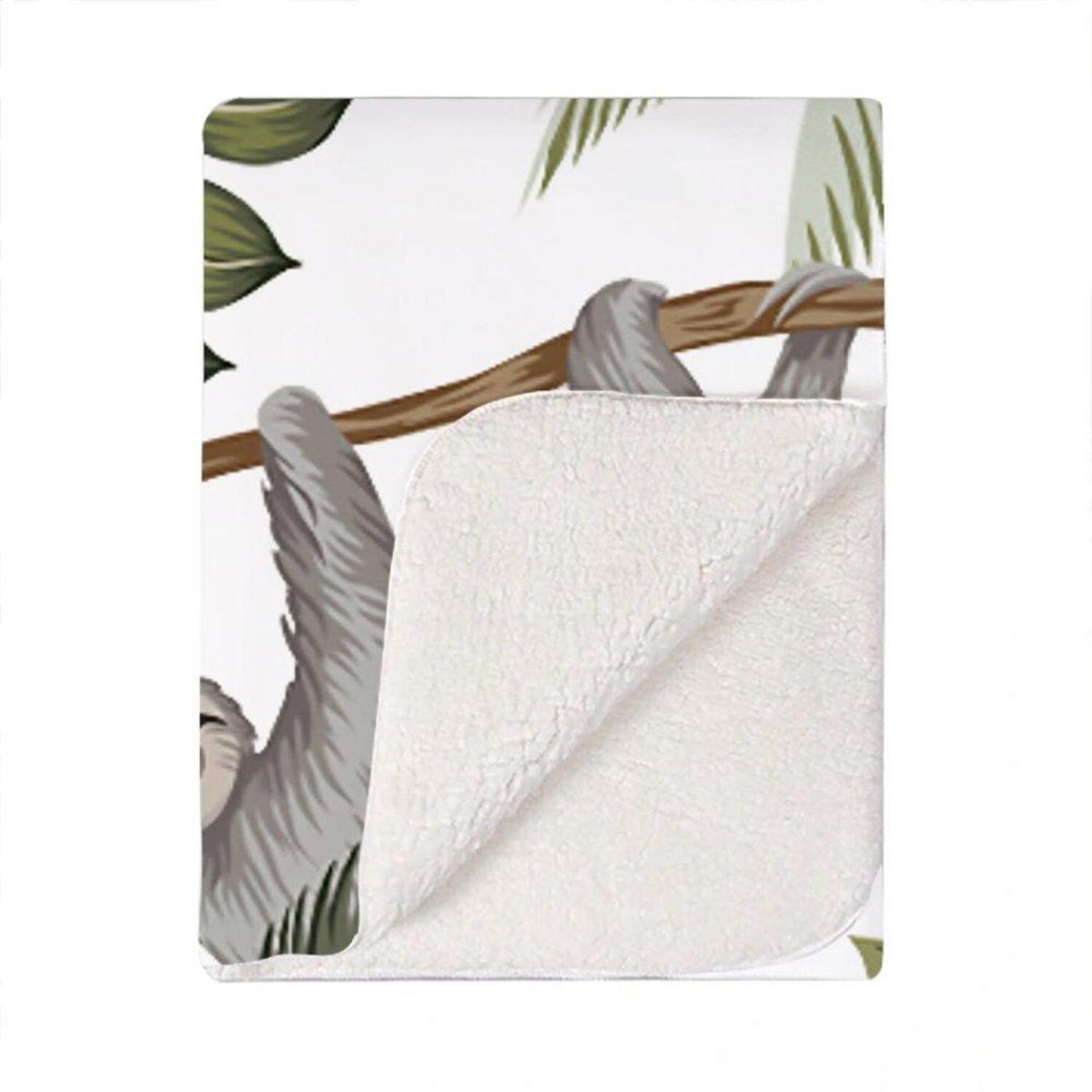Tropical Sloths Blanket - Green – image 2