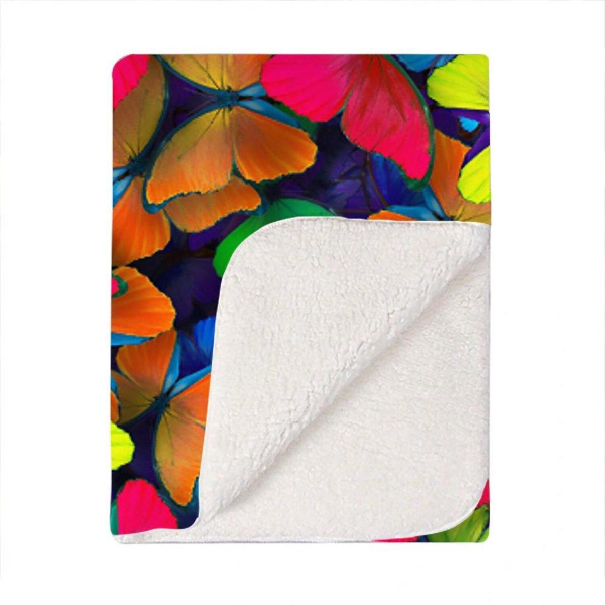 Rainbow Butterflies Blanket - Green – image 2