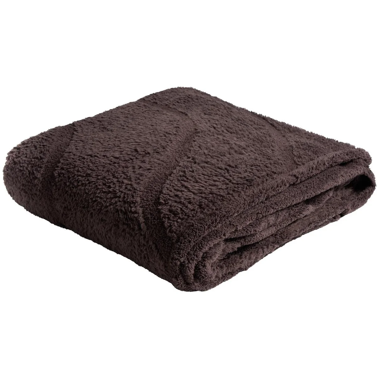 OHS Tufted Contour Teddy Throw - Brown / 180cm – image 3