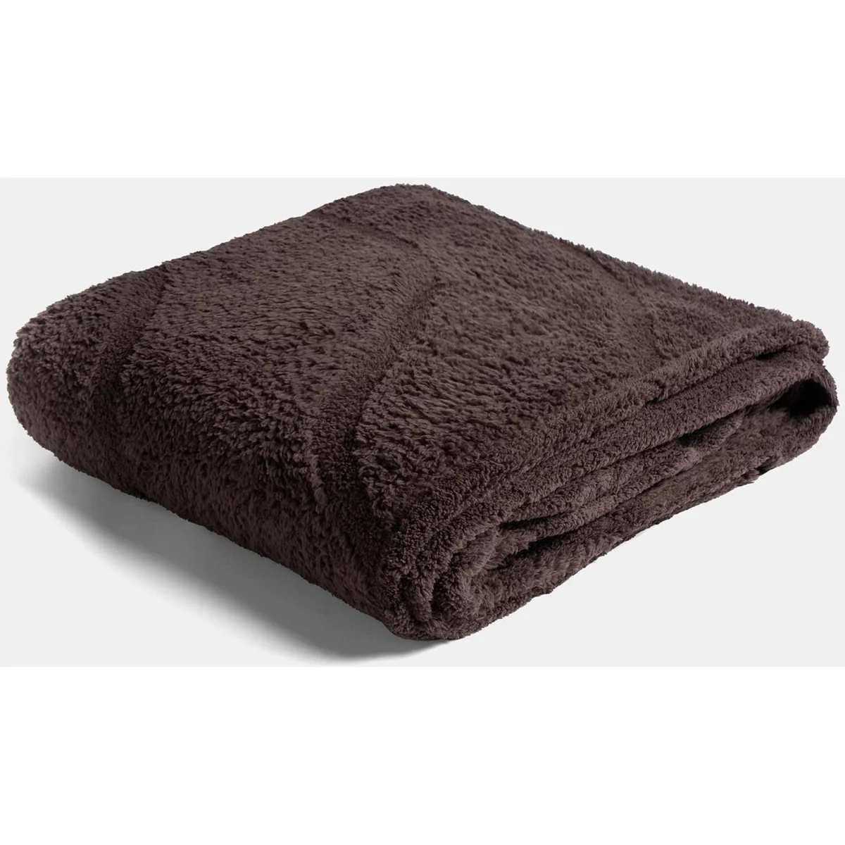 OHS Tufted Contour Teddy Throw - Brown / 180cm – image 4