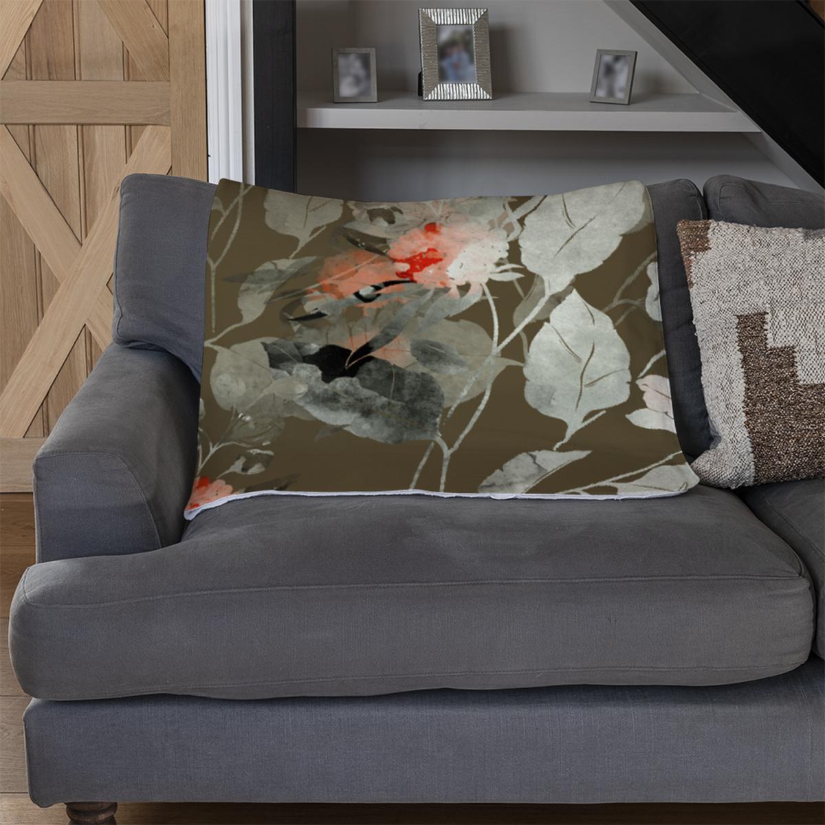 Imprint Fantastic Paint Bouquet Blanket - Brown – image 3