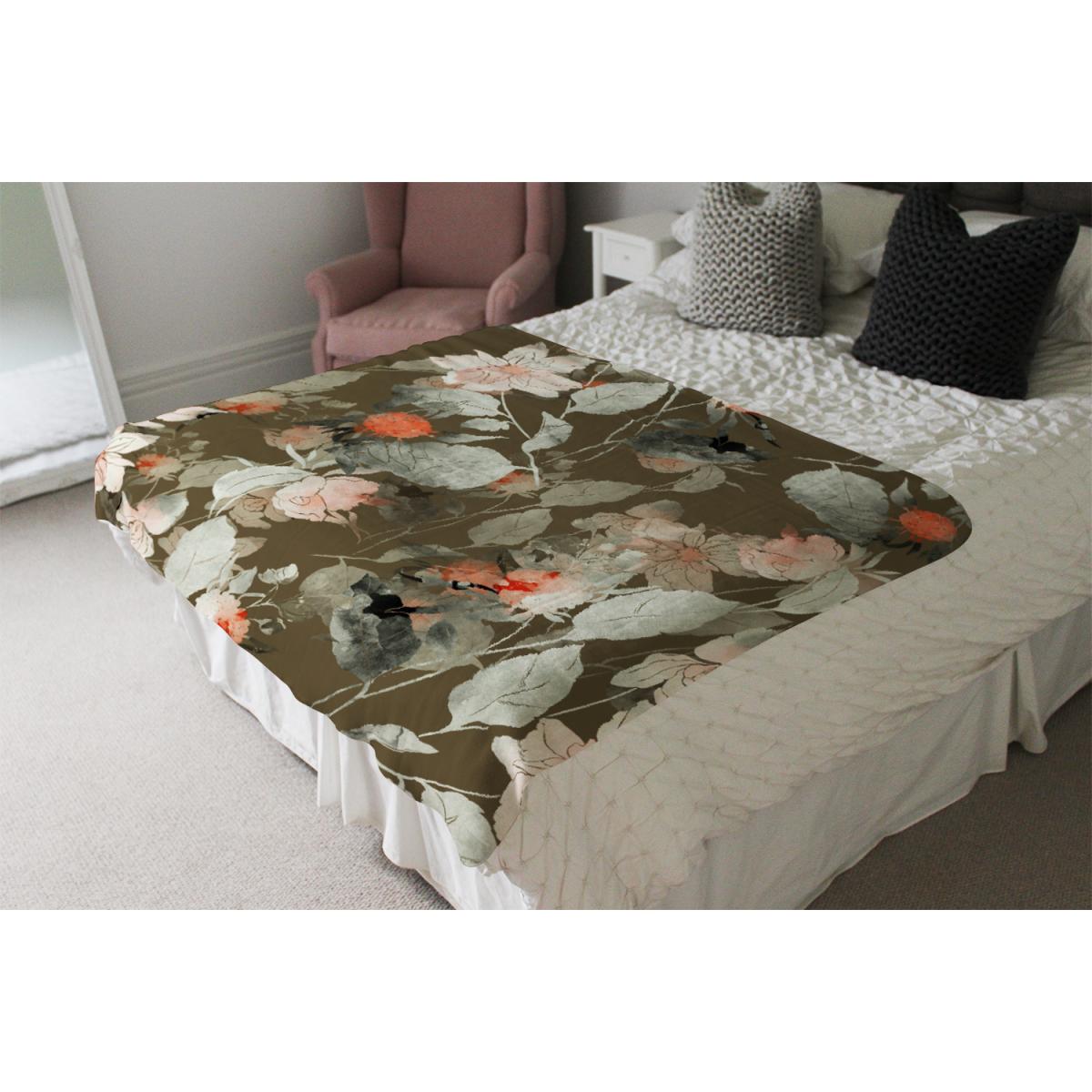 Imprint Fantastic Paint Bouquet Blanket - Brown – image 4