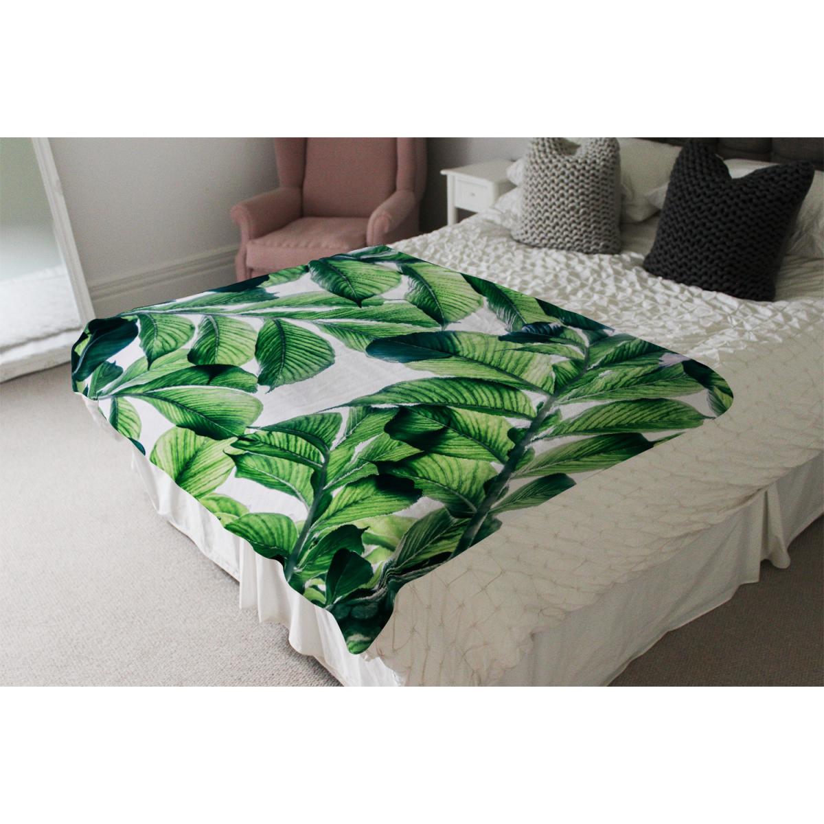 Tropical Palm Blanket - Green – image 4