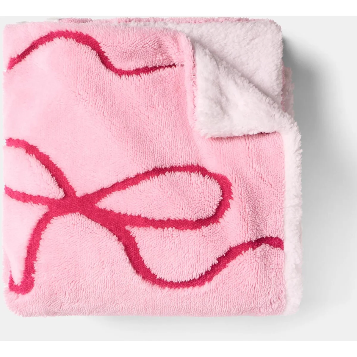 OHS Bows Tufted Fleece Throw - Pink – image 4