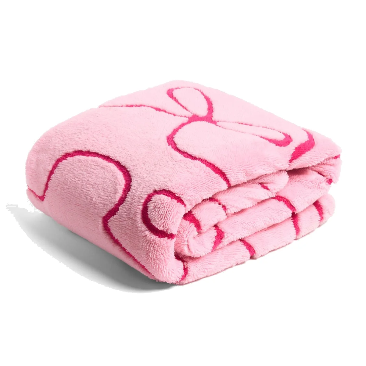 OHS Bows Tufted Fleece Throw - Pink – image 1