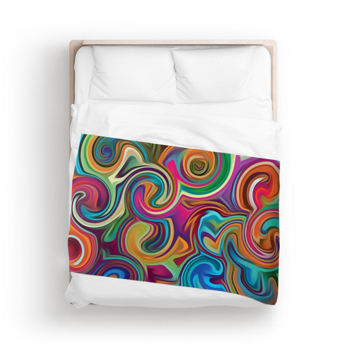 Colourful Wave Pattern Blanket - Red – image 2