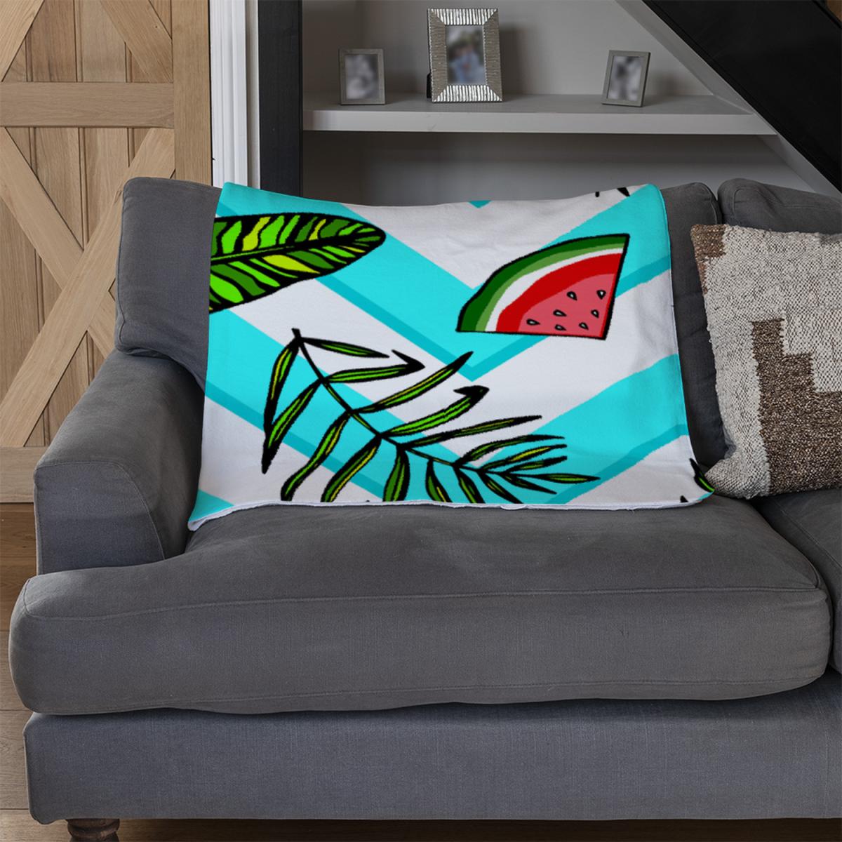 Pineapple  Watermelon Blanket - Blue – image 3