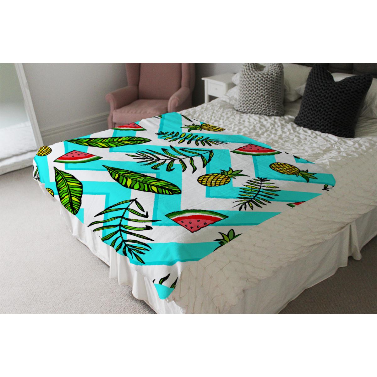 Pineapple  Watermelon Blanket - Blue – image 4