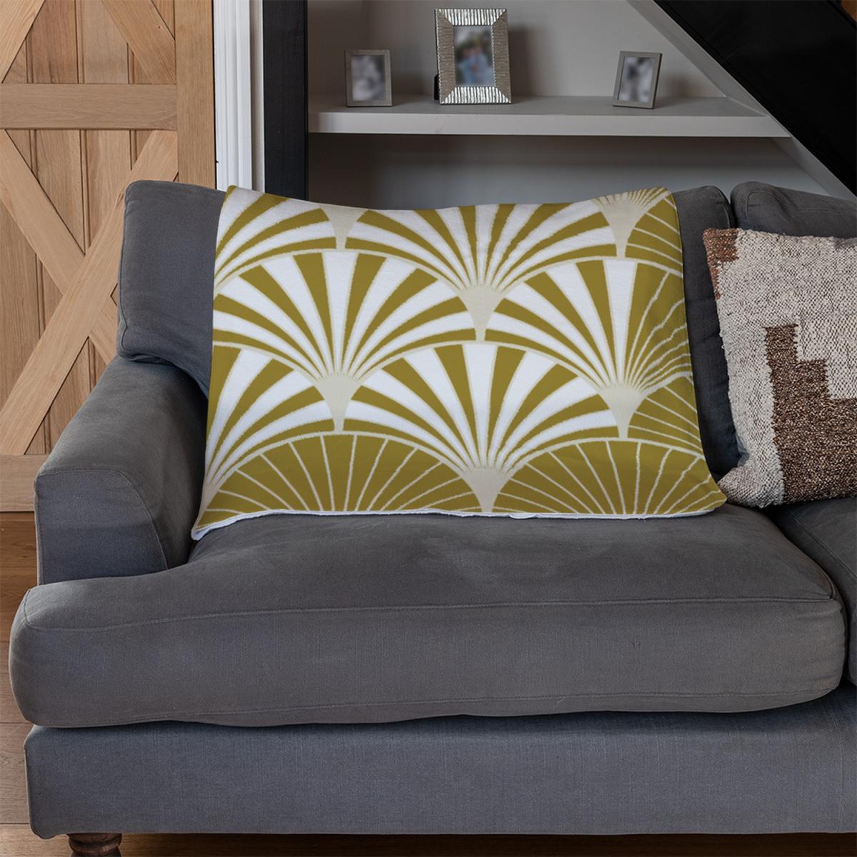 Golden Semi Circles Blanket - Gold – image 3