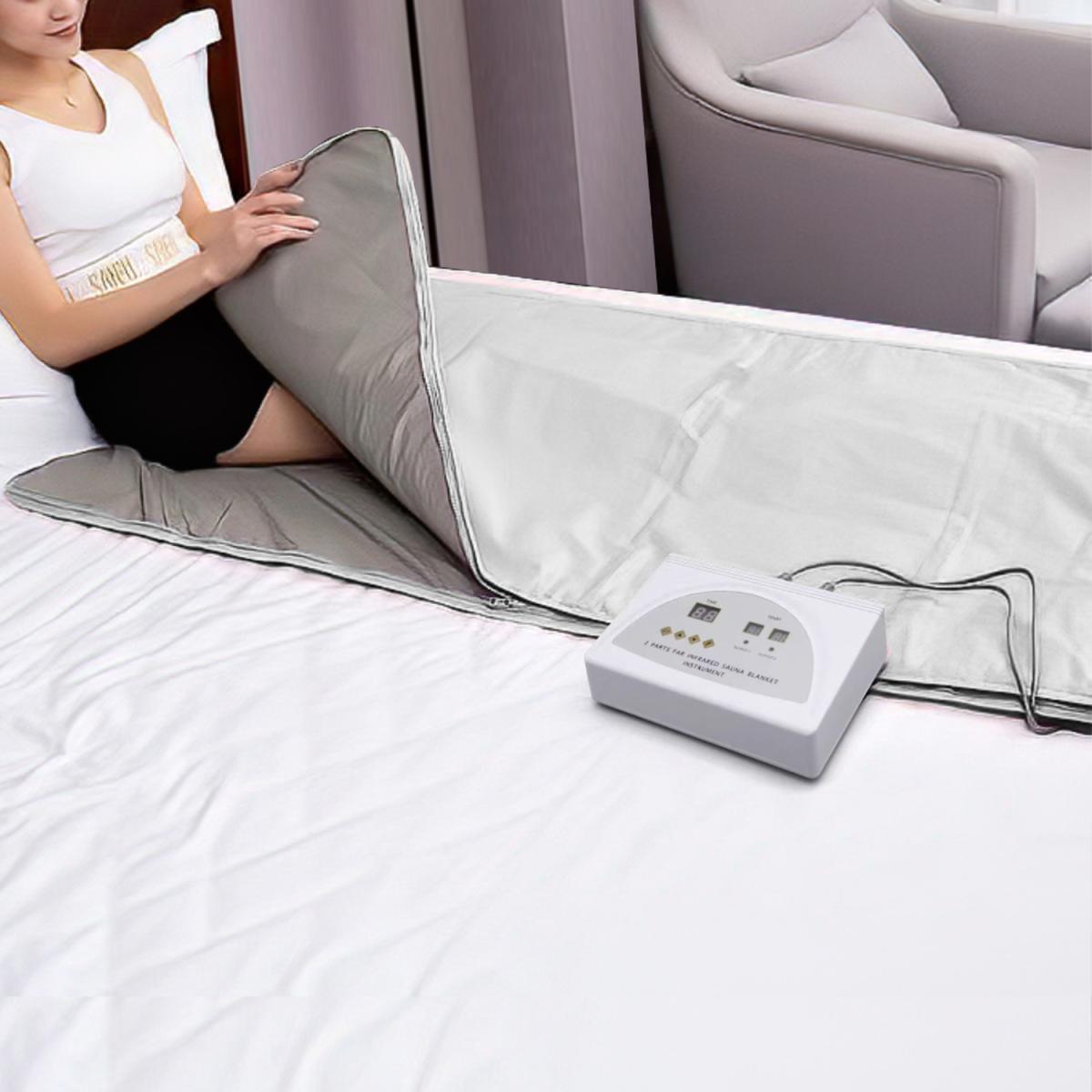 650W 2-Part Far Infrared Sauna Blanket - Sliver