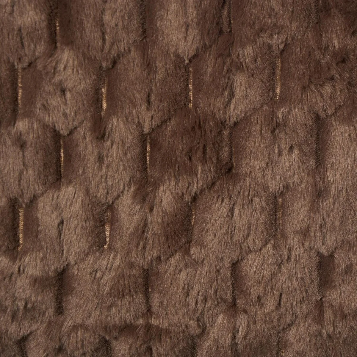 OHS Waffle Faux Fur Throw - Chocolate – image 5