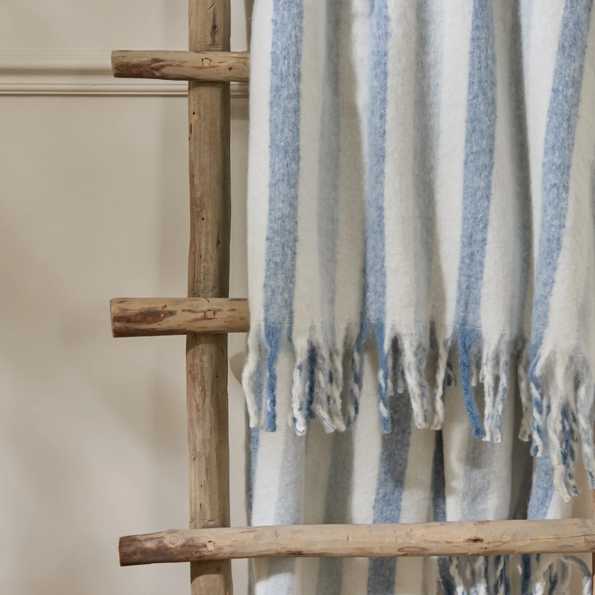 Beechwood 100% Cotton Woven Stripe Throw - Camellia – image 2