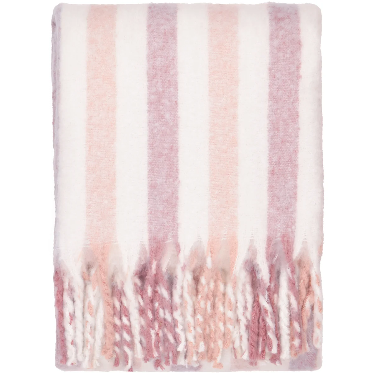 Beechwood 100% Cotton Woven Stripe Throw - Camellia – image 8