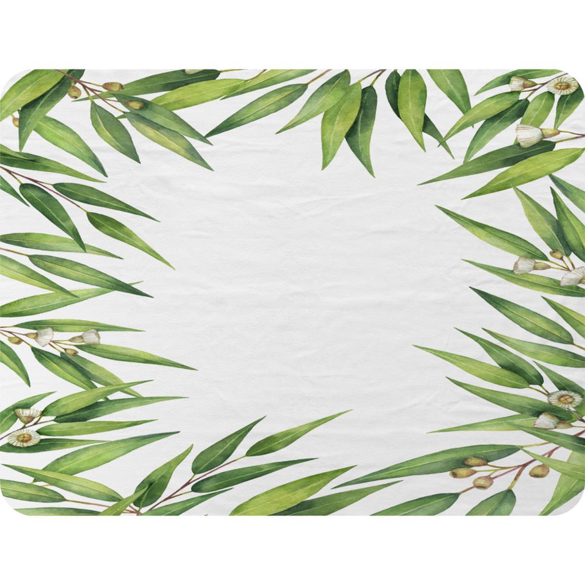 Leaves Border Blanket - Green – image 2