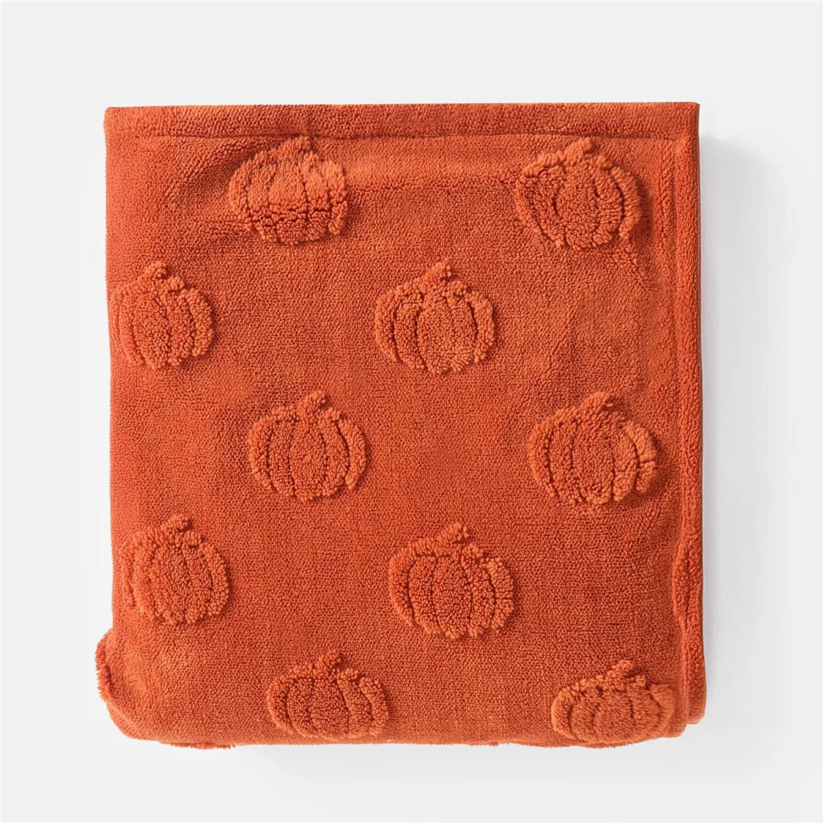 OHS Tufted Pumpkin Fleece Throw - Rust – image 4