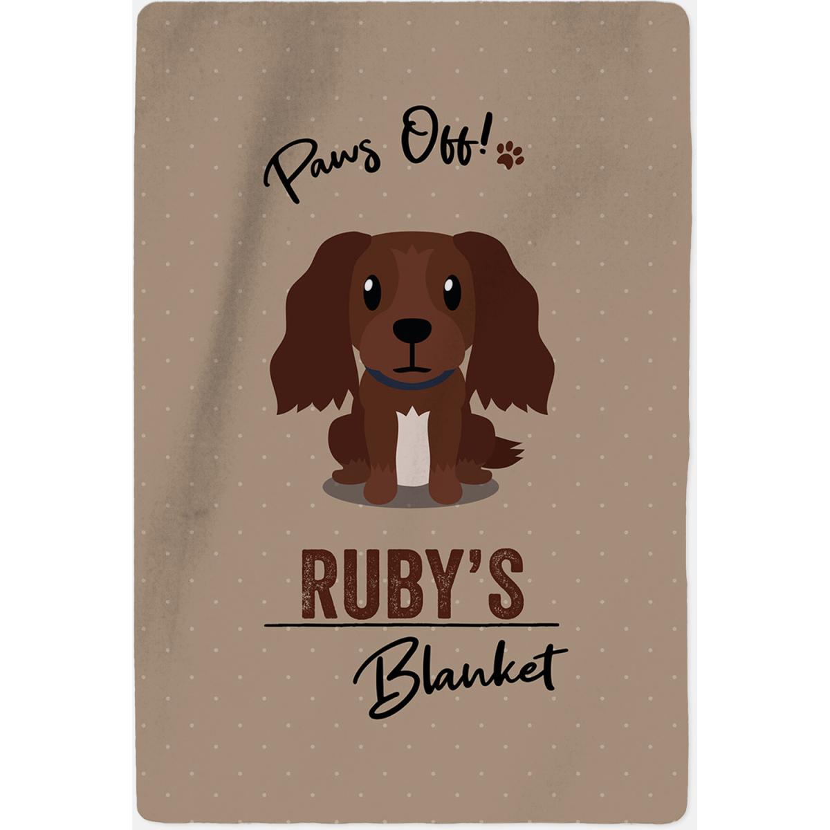 Personalised Brown Cocker Spaniel Blanket - Paws Off – image 2