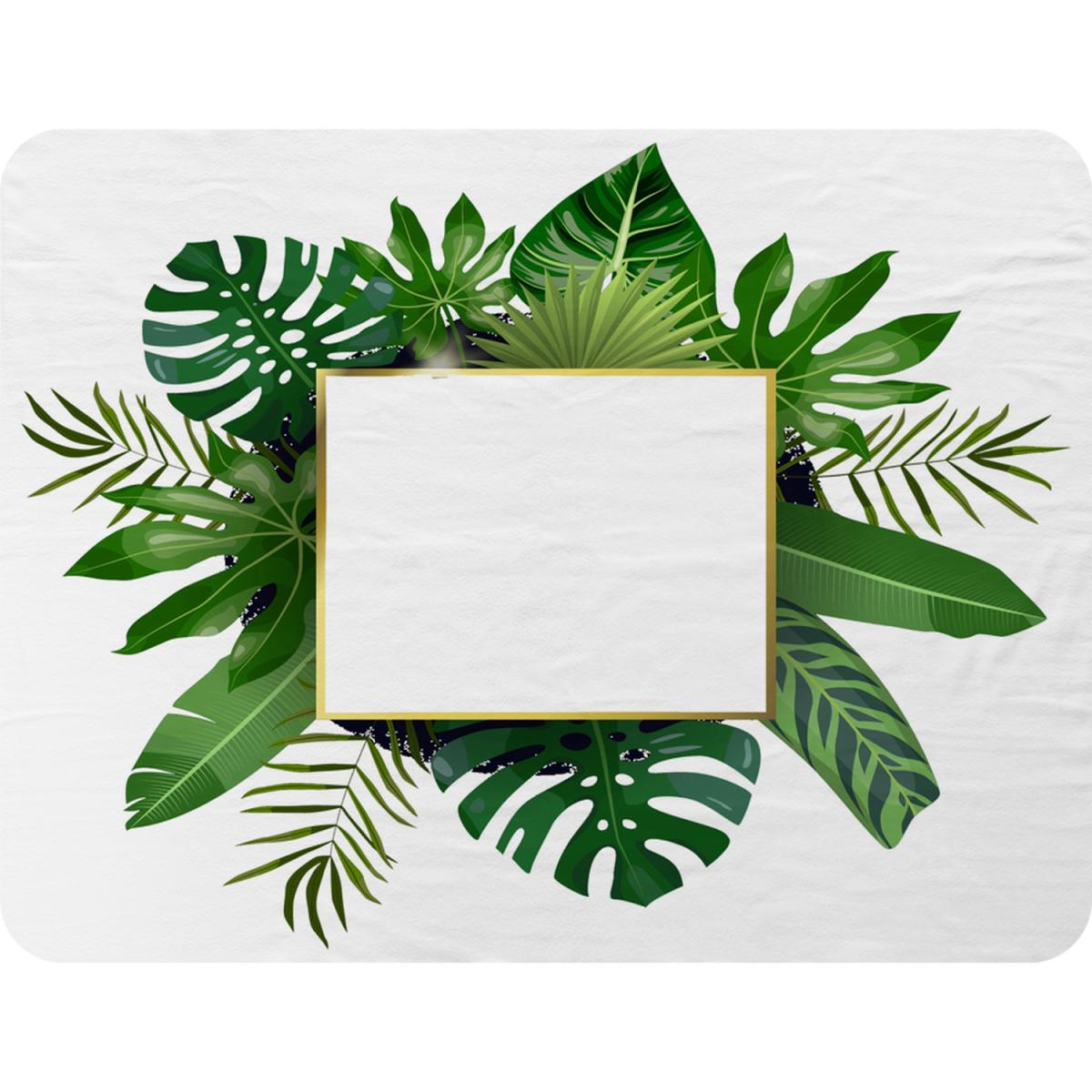 Botanical Frame Blanket - Green – image 2
