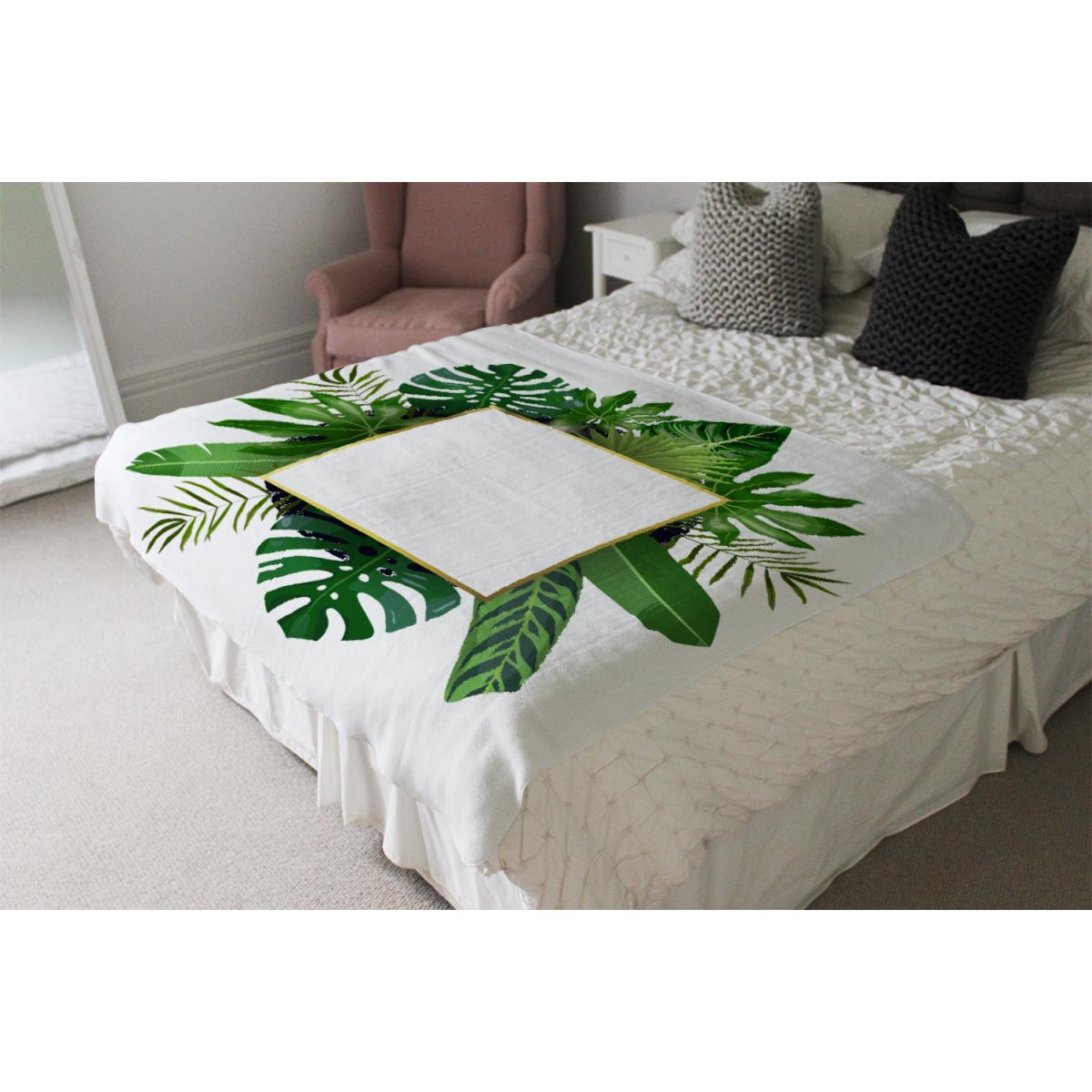Botanical Frame Blanket - Green – image 4