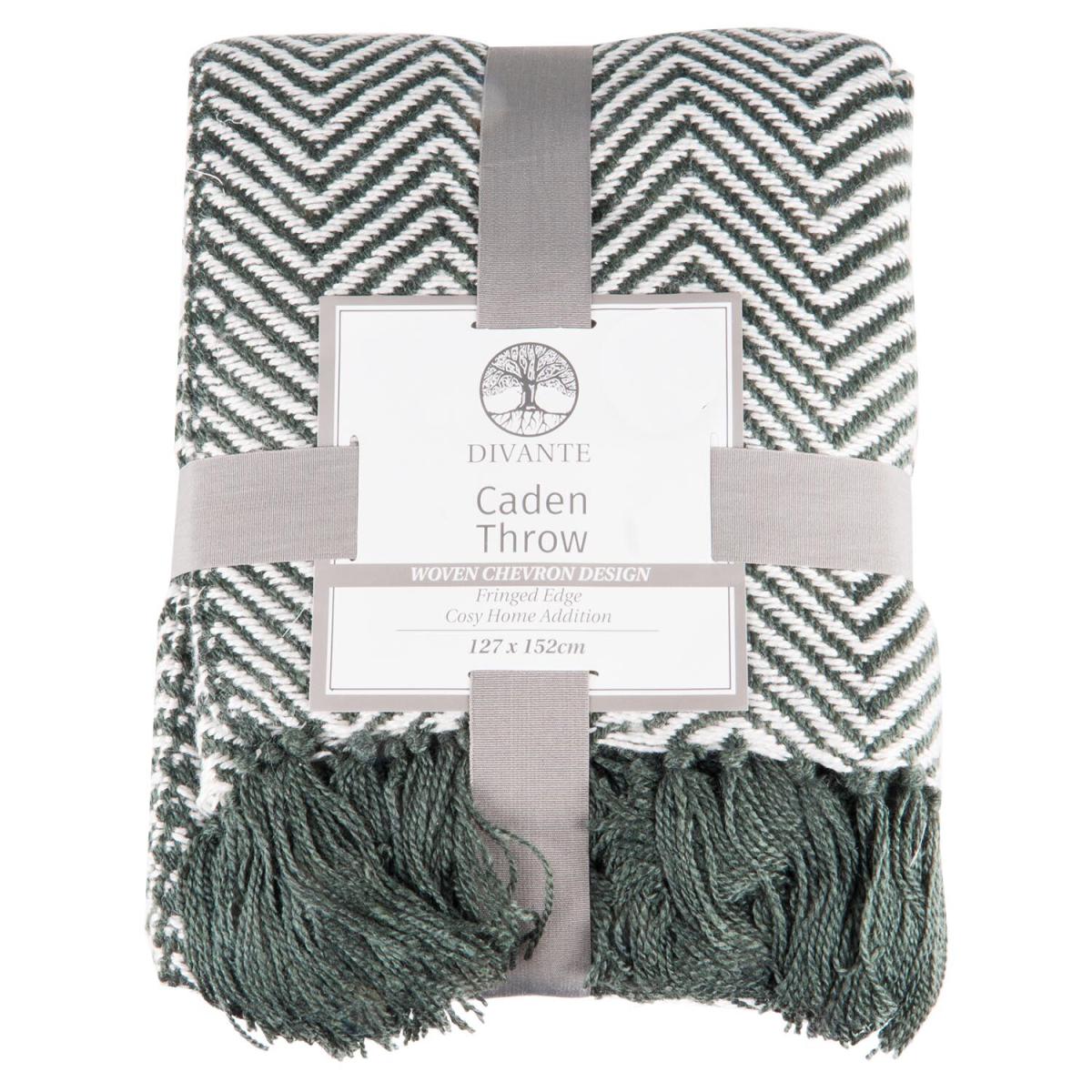 Caden Chevron Throw - Green – image 2