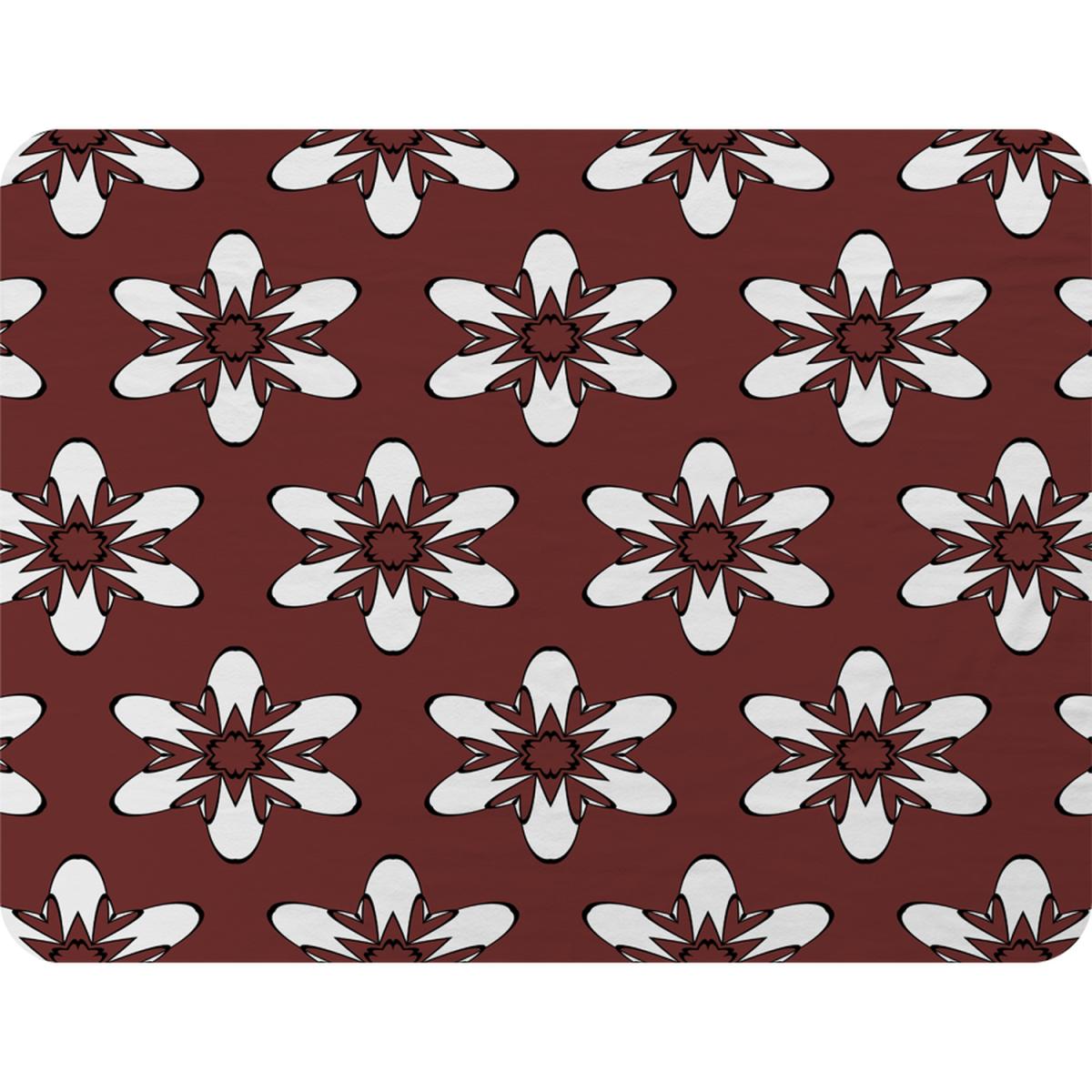 Modern Decorative Floral Pattern Blanket - Red – image 2