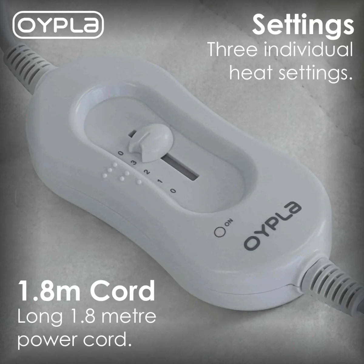 Electric Heated Underblanket with 3 Heat Settings - Single - White / 650.00mm – image 3