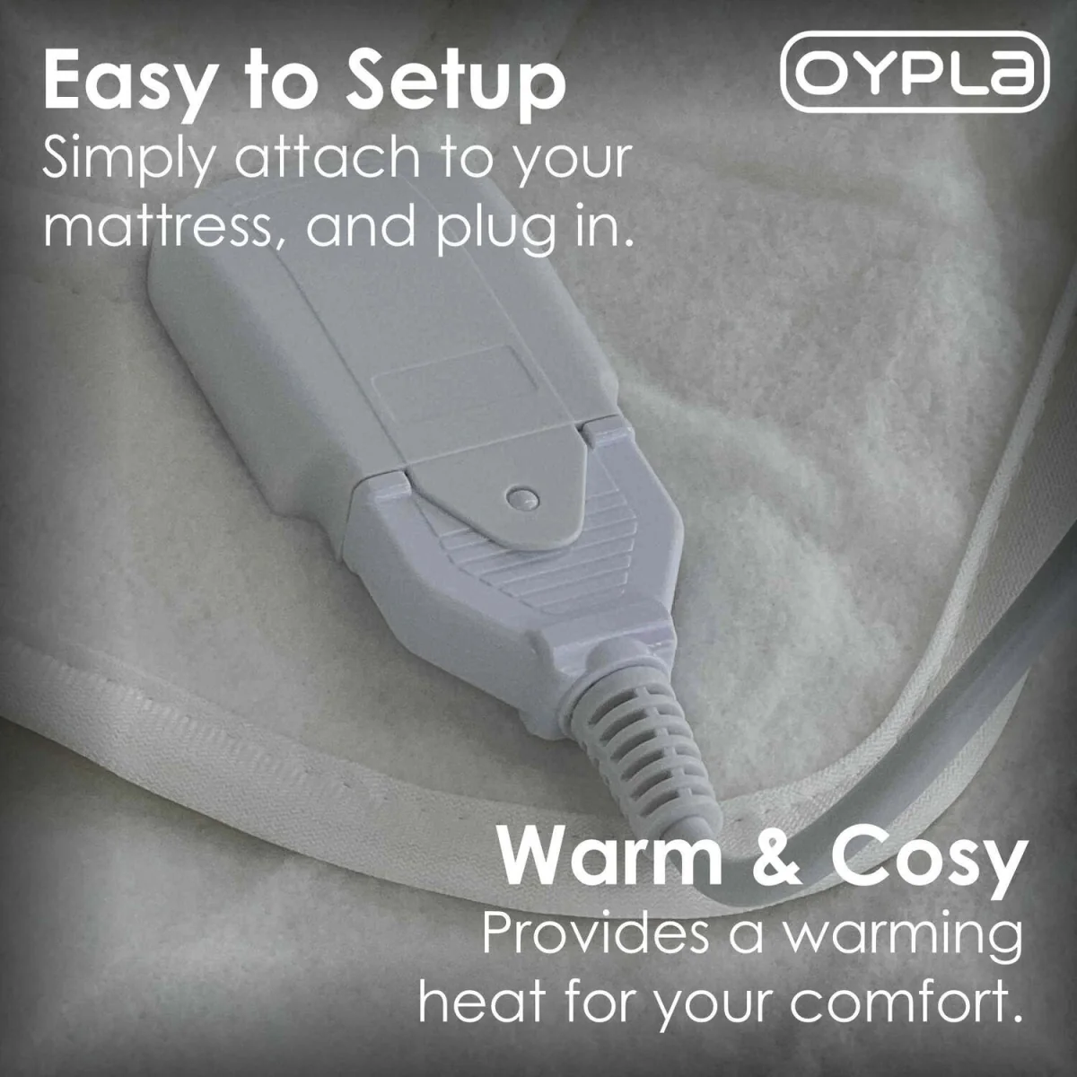 Electric Heated Underblanket with 3 Heat Settings - Single - White / 650.00mm – image 9
