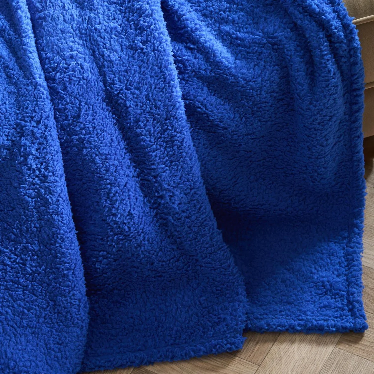 OHS Teddy Fleece Throw - Cobalt Blue / 200cm / 240cm – image 3