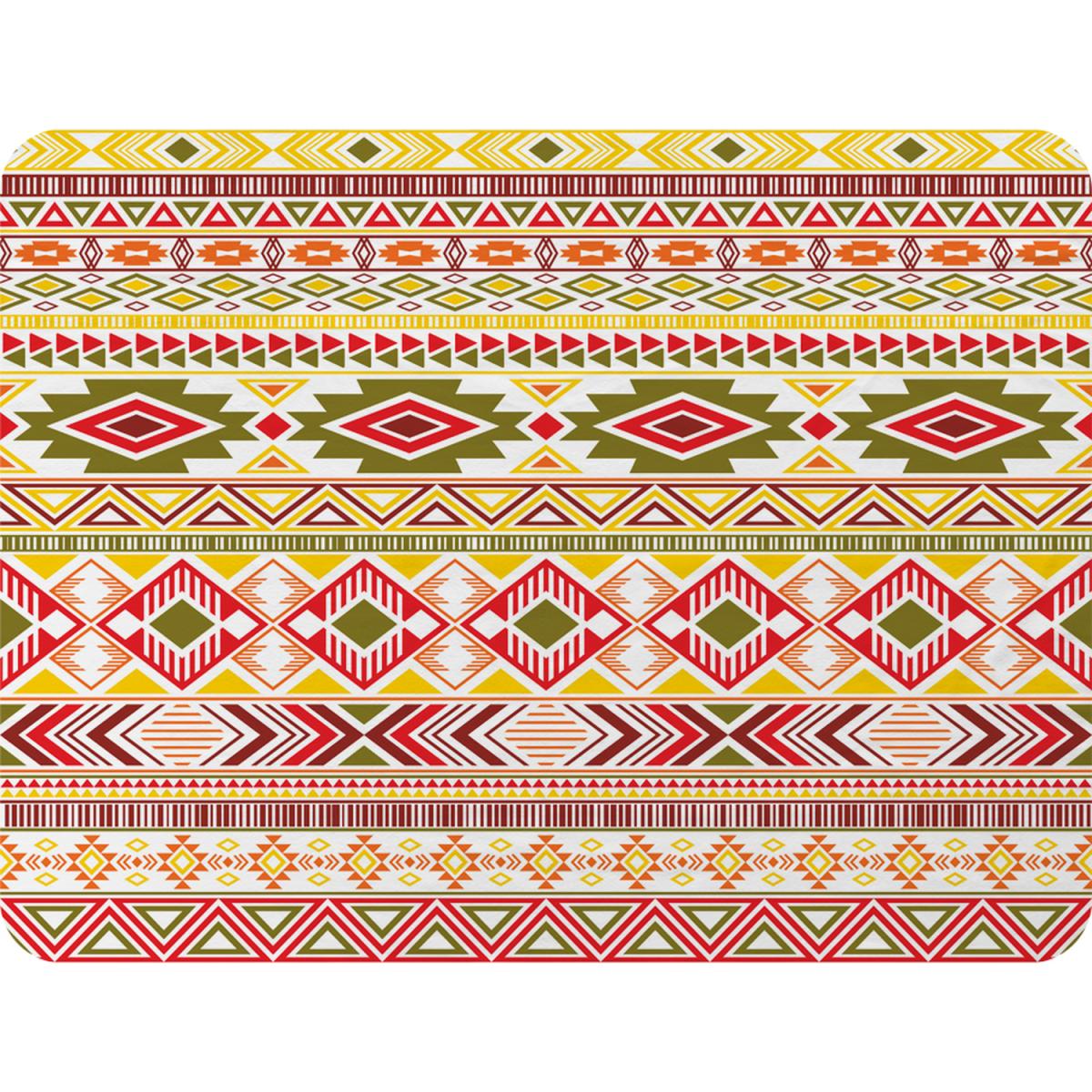 Aztec American Indian Pattern Blanket - Red – image 2