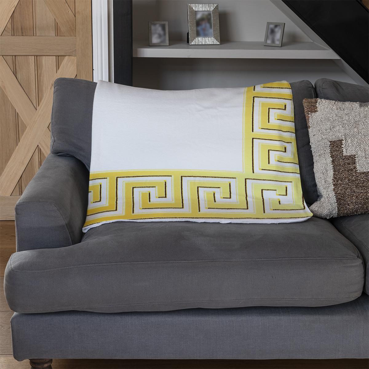 Golden Greek Ornamental Frame Blanket - Gold – image 2