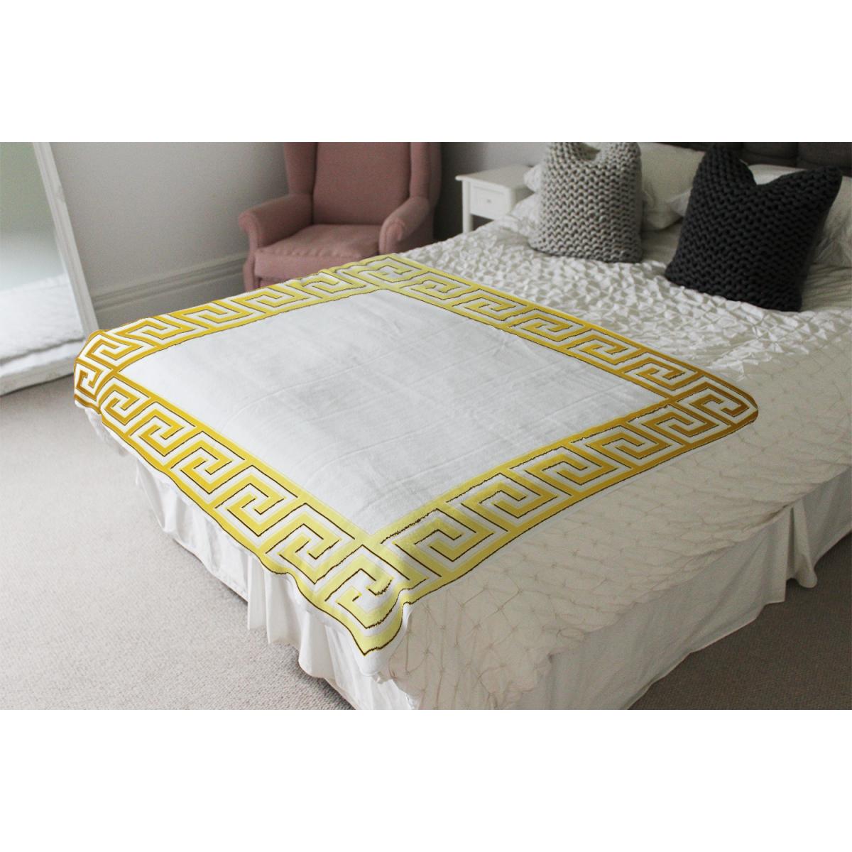 Golden Greek Ornamental Frame Blanket - Gold – image 3