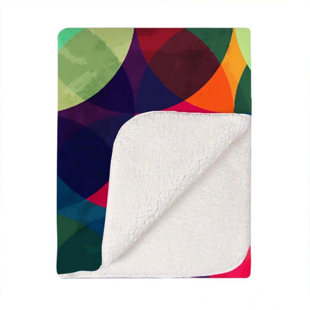 Colourful Grunge Circle Pattern Blanket - Red – image 2