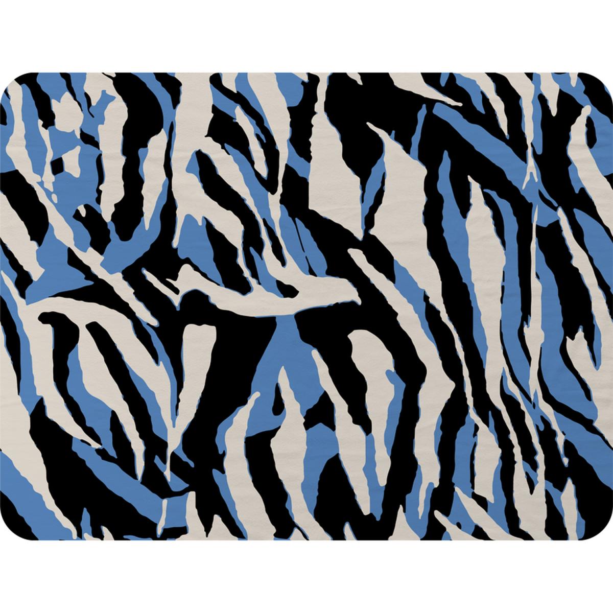 Abstract Zebra Skin Blanket - Blue – image 2