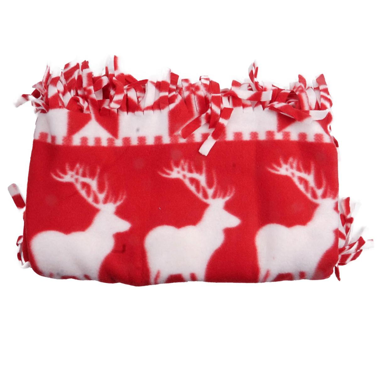 Lapland Red Fringe Print Throw – image 4