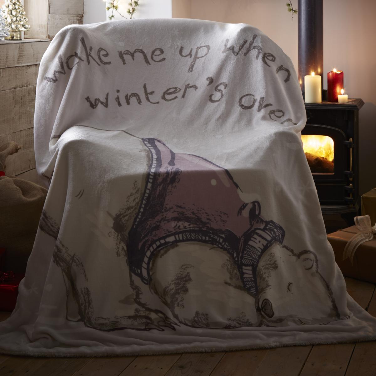 Lazy Bear Throw 130x170 cm - Grey – image 1