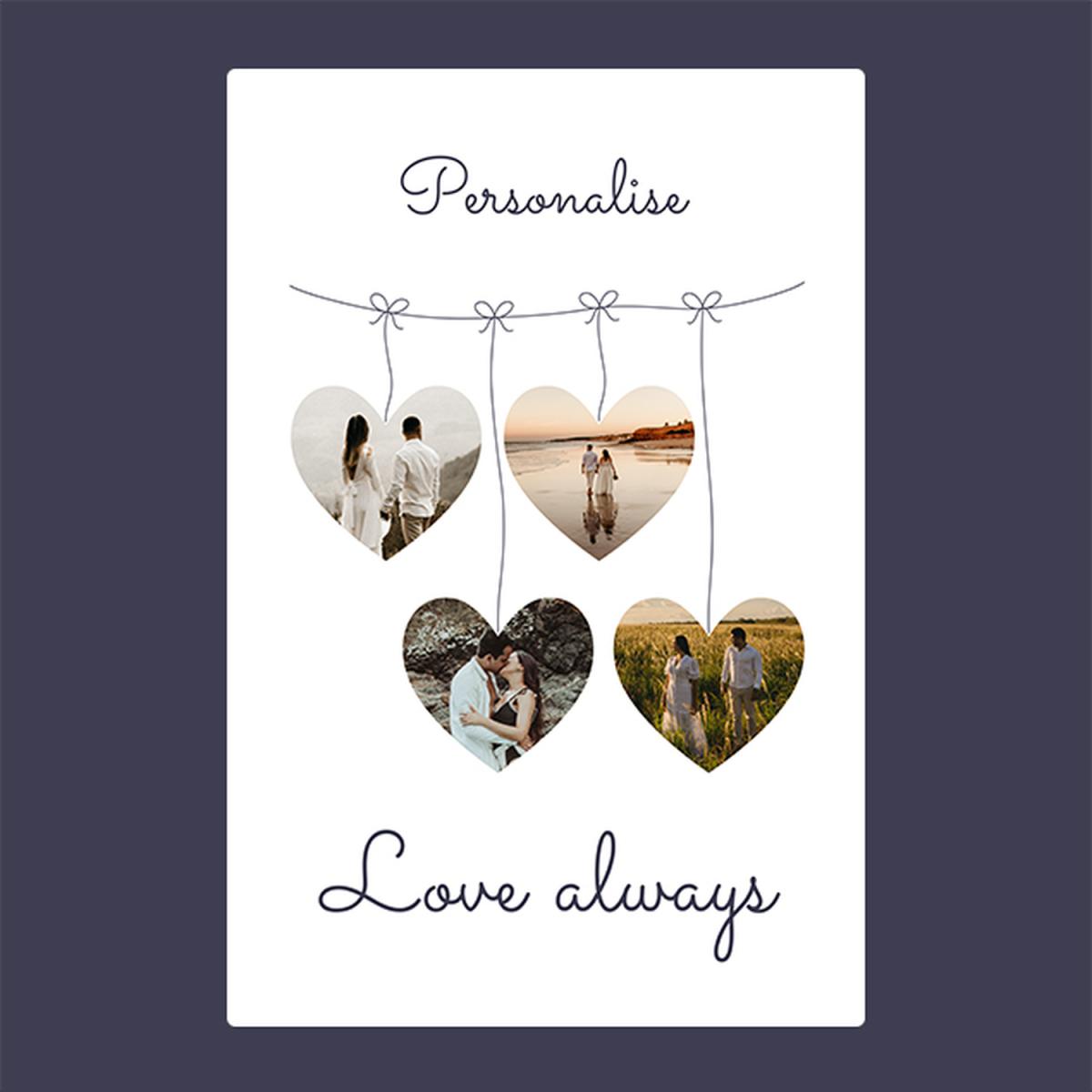 Personalised Four Photo Blanket - Love Always – image 2