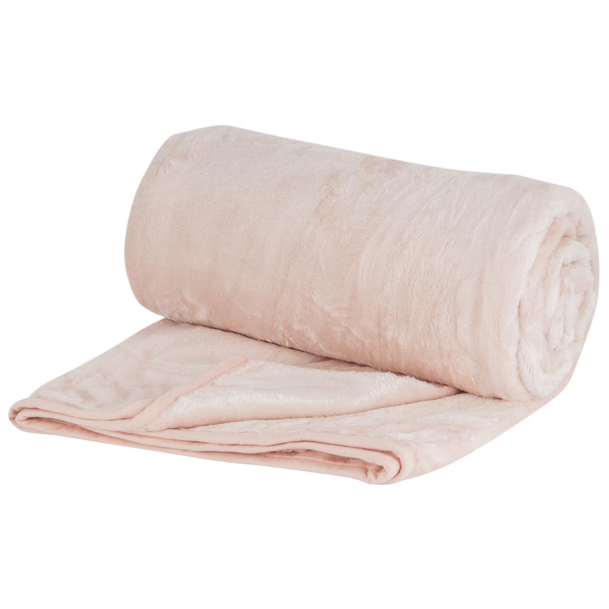 Essential Large Faux Fur Throw - Blush – image 3
