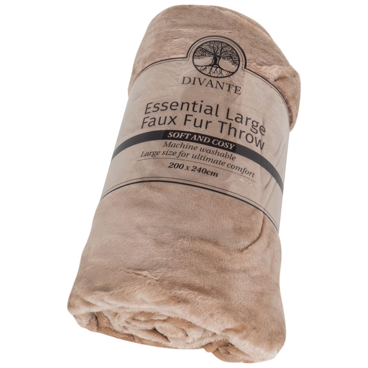 Essential Large Faux Fur Throw - Blush – image 6