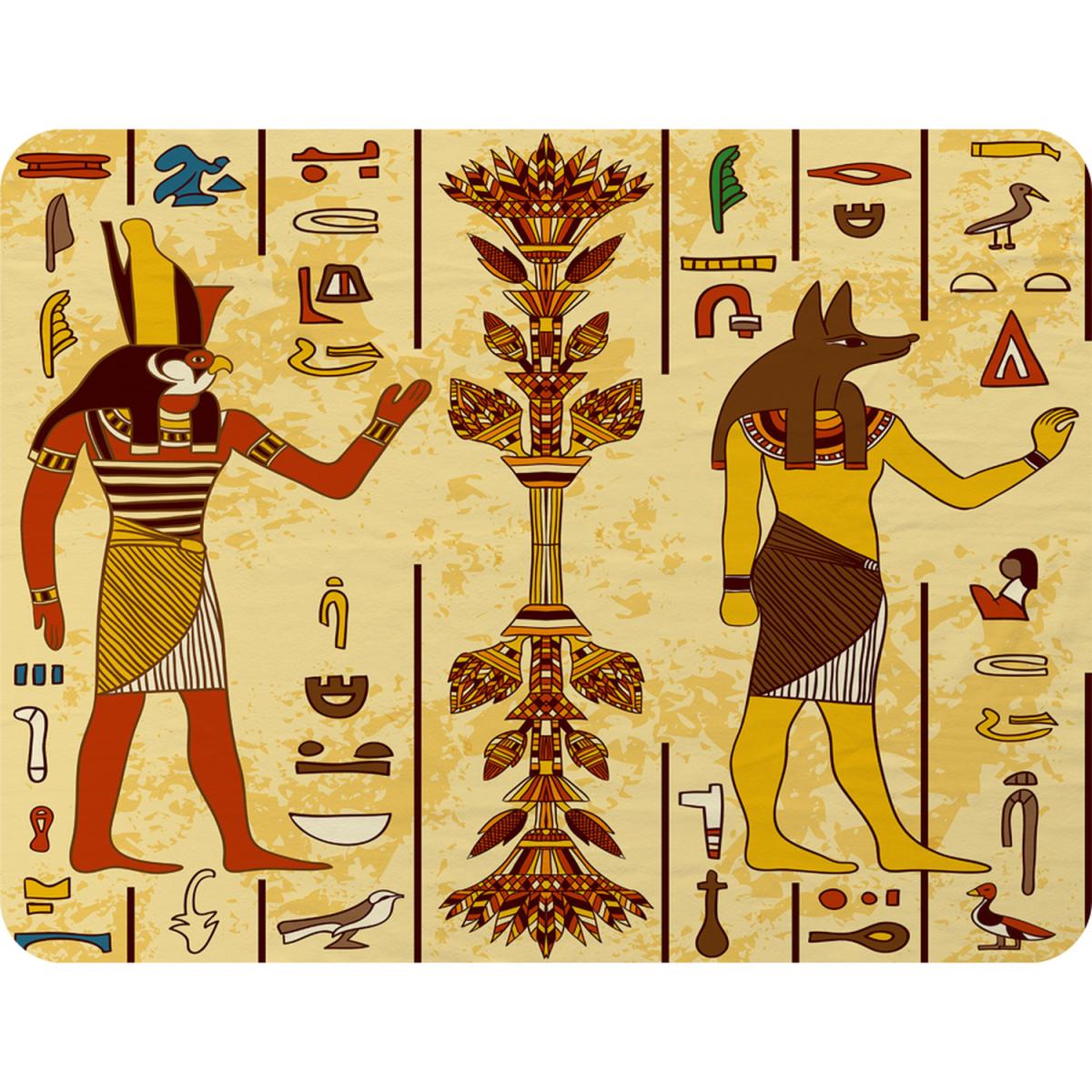 Egyptian Drawings Blanket - Yellow – image 2