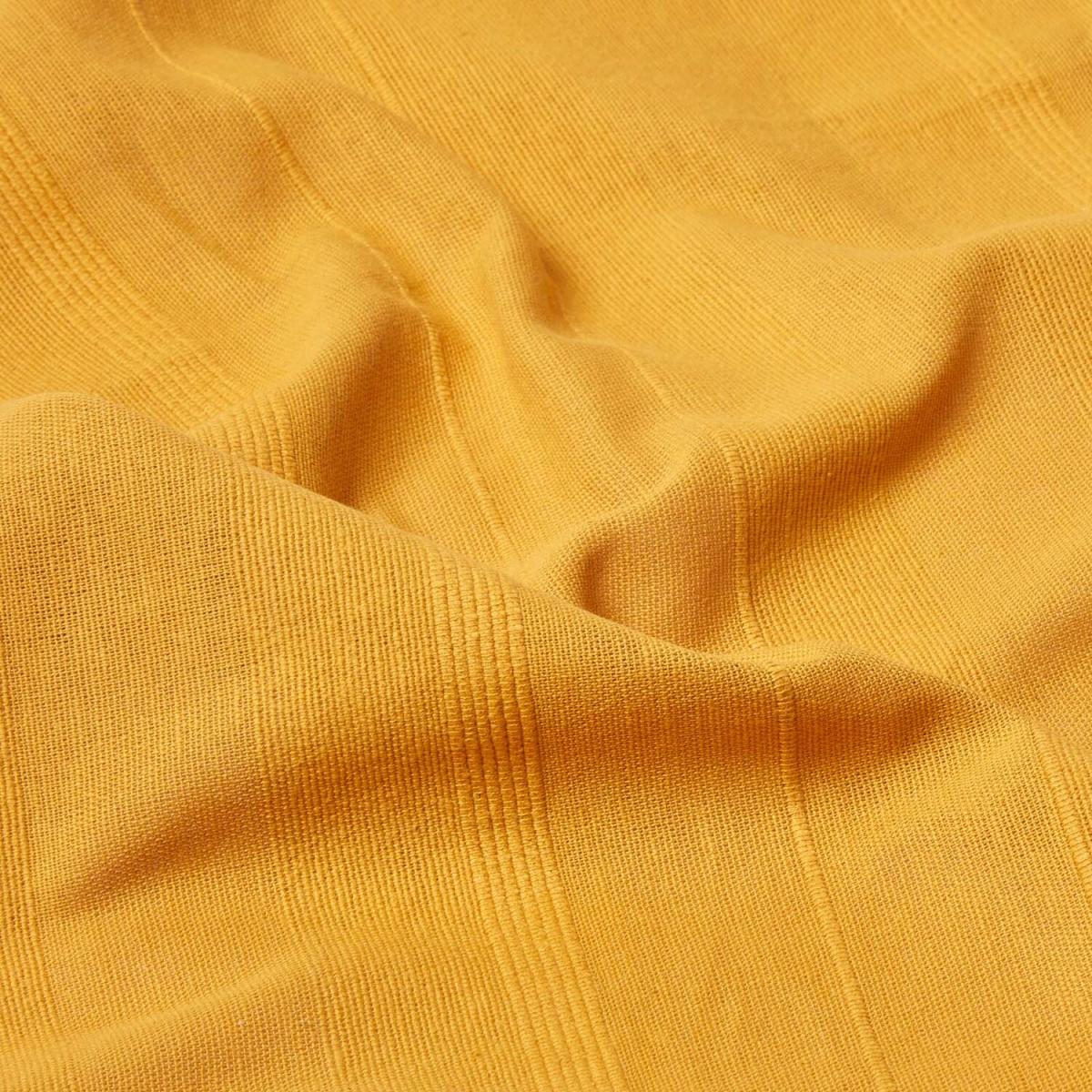 Homescapes Cotton Rajput Ribbed Throw - Mustard / 2.32kg / 360cm – image 4