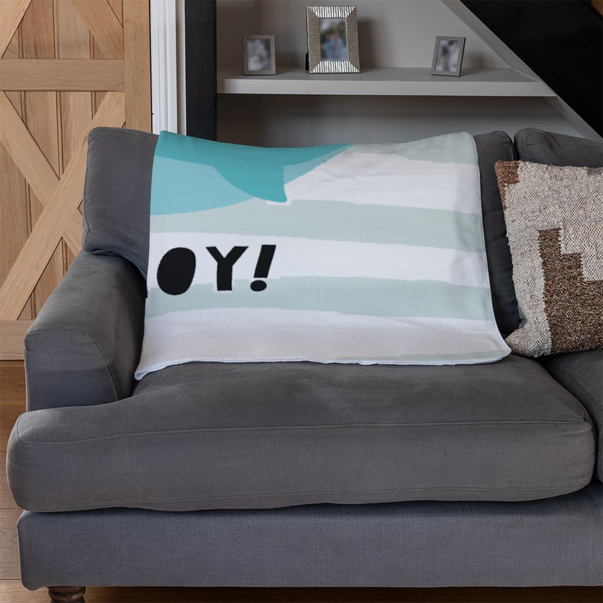 Ahoy! Whale Blanket - Blue – image 3