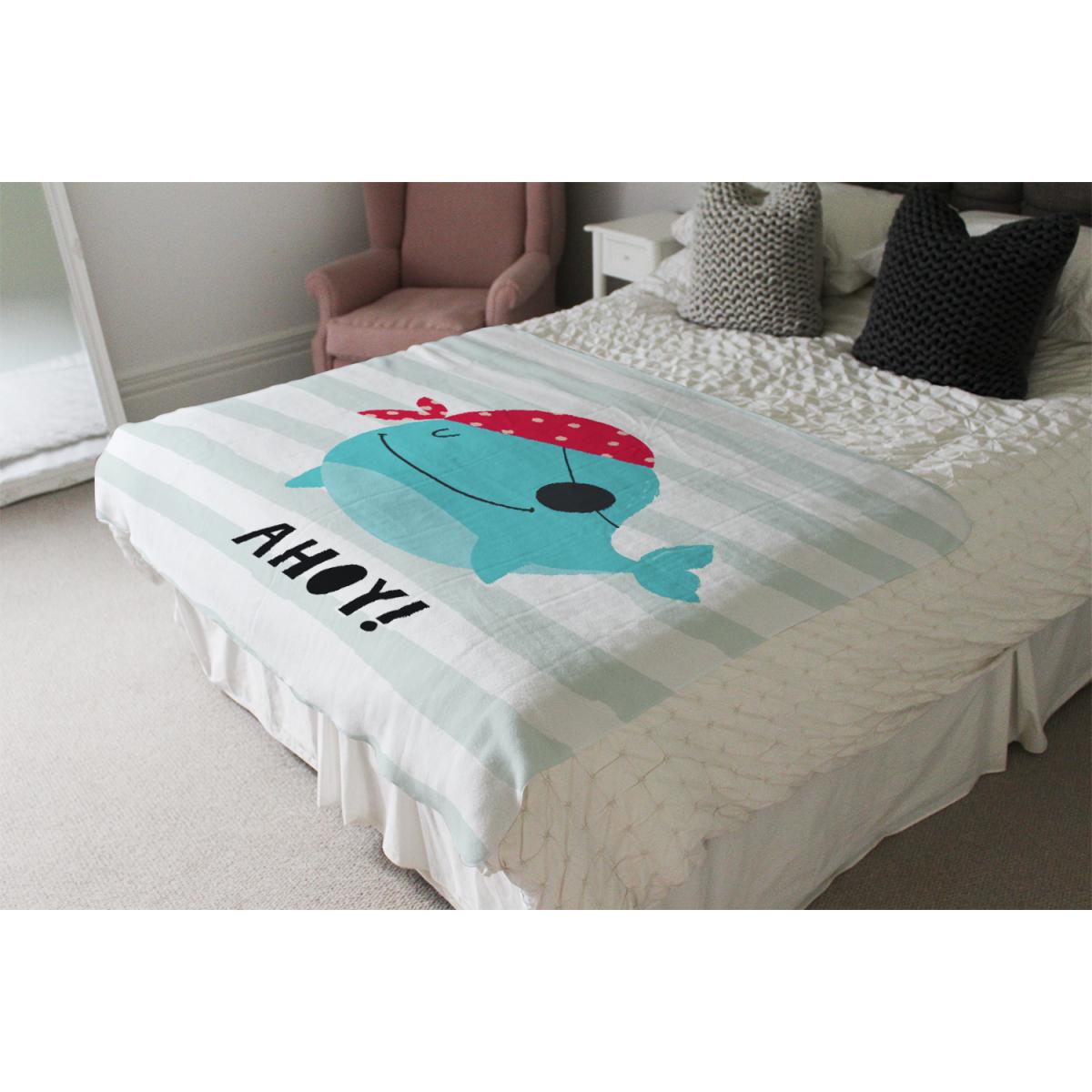 Ahoy! Whale Blanket - Blue – image 4