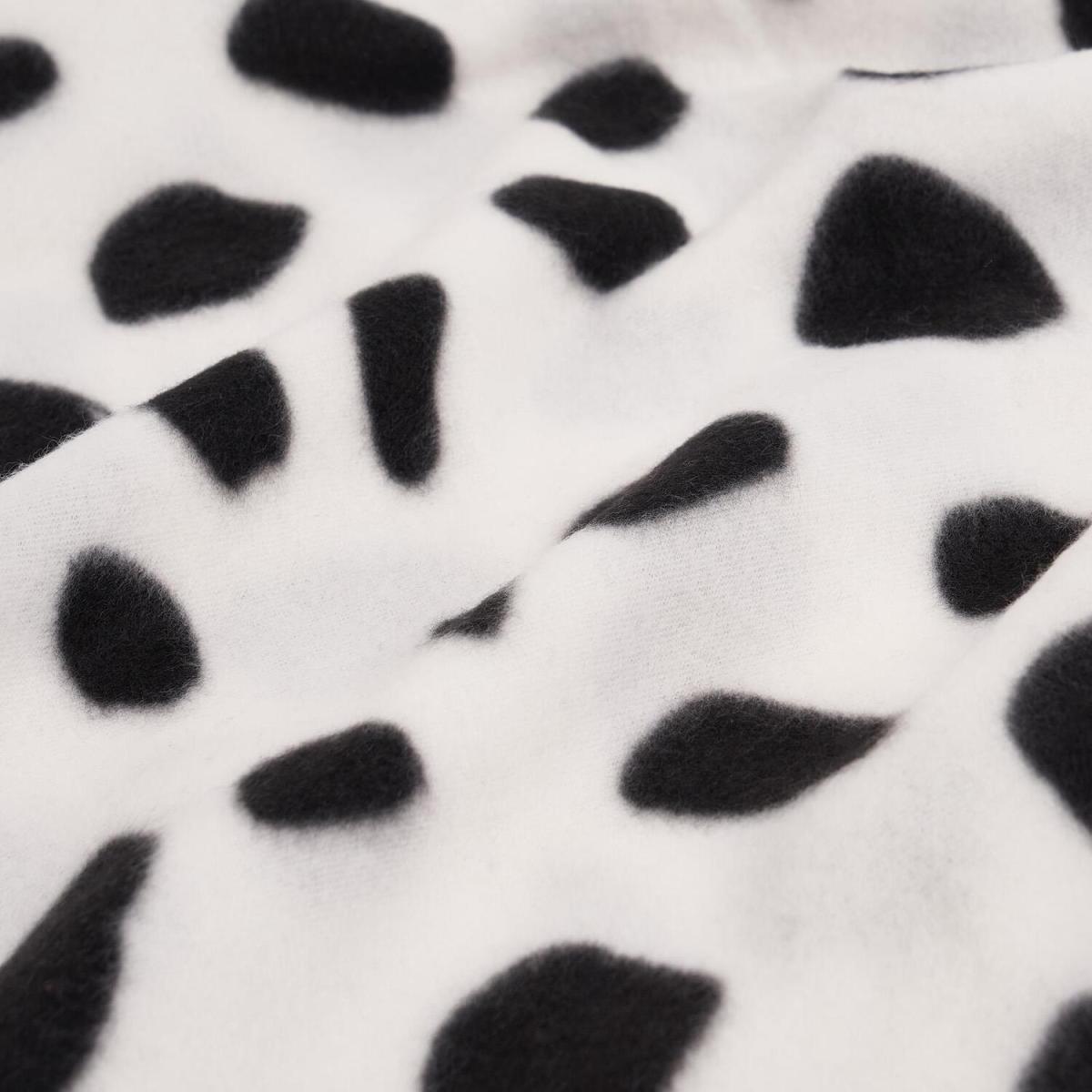 Dreamscene Dalmatian Fleece Blanket Throw Over Soft, 120 x 150cm - Black White - White – image 3