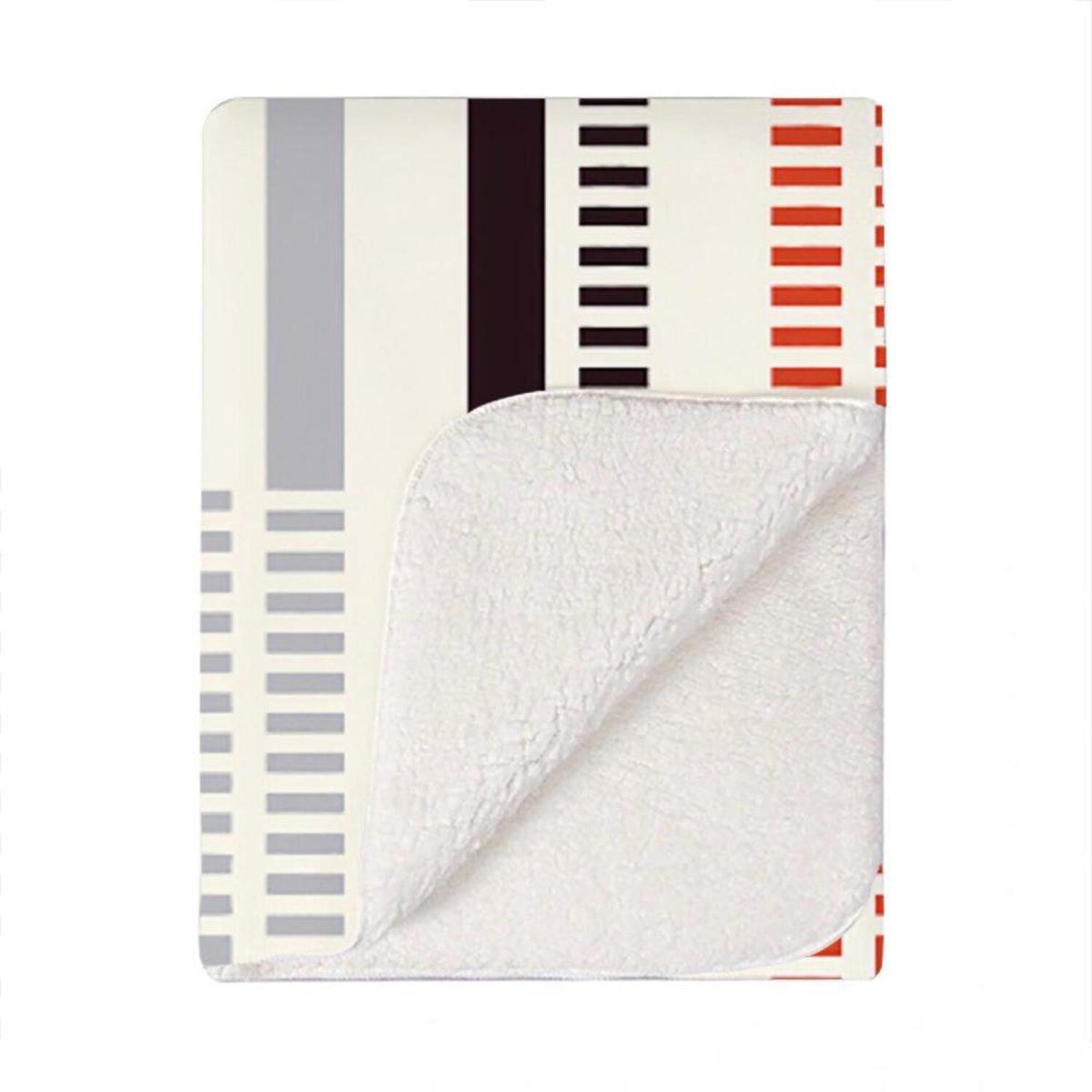 Dashed Stroke Pattern Blanket - Red – image 2