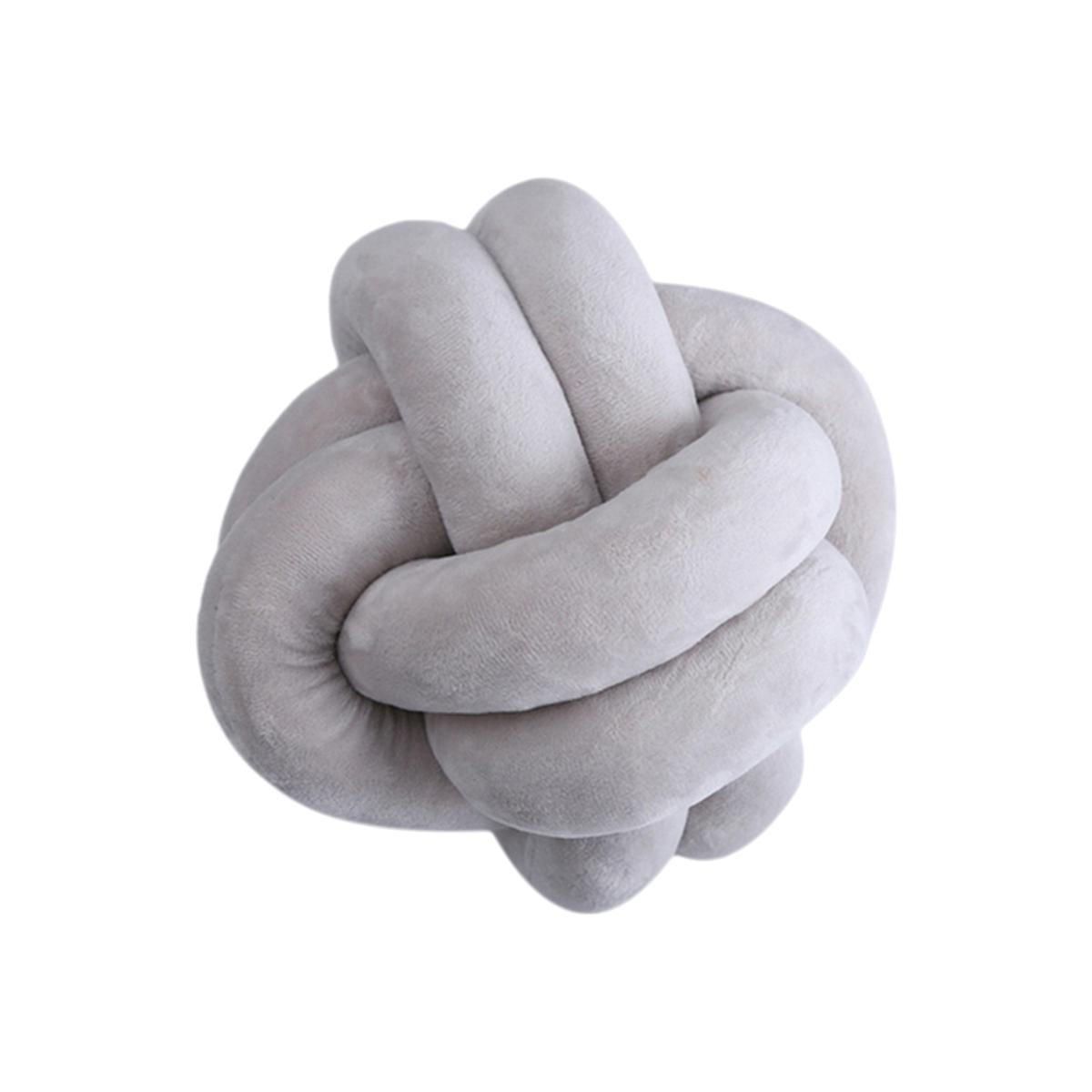 Ball Shaped Velvet Throw Pillow - Grey – image 1
