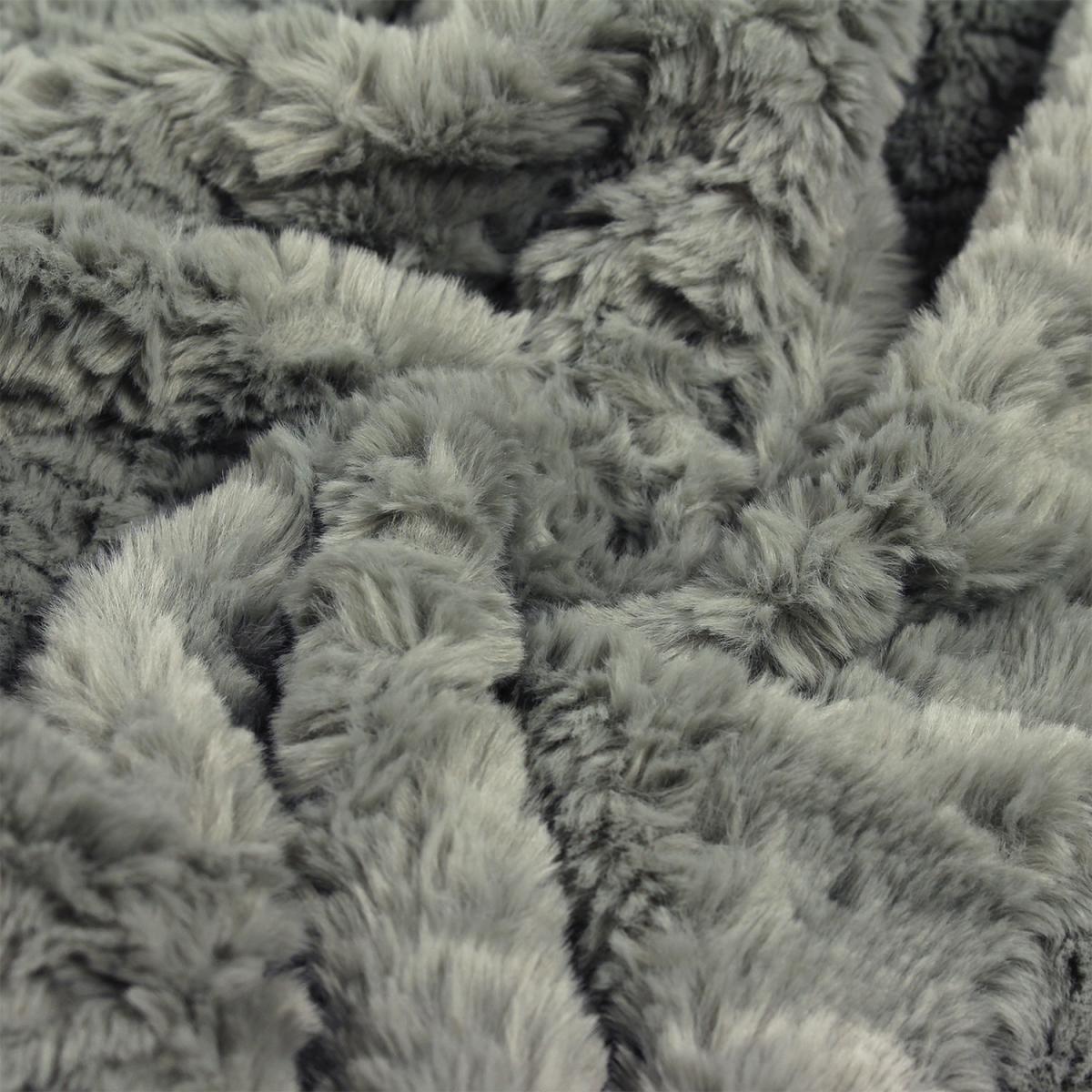 Micro-Mink Faux Fur Throw - Grey – image 3