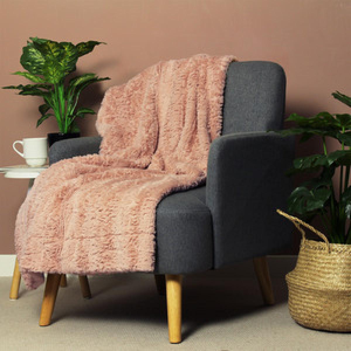 Micro-Mink Faux Fur Throw - Grey – image 5
